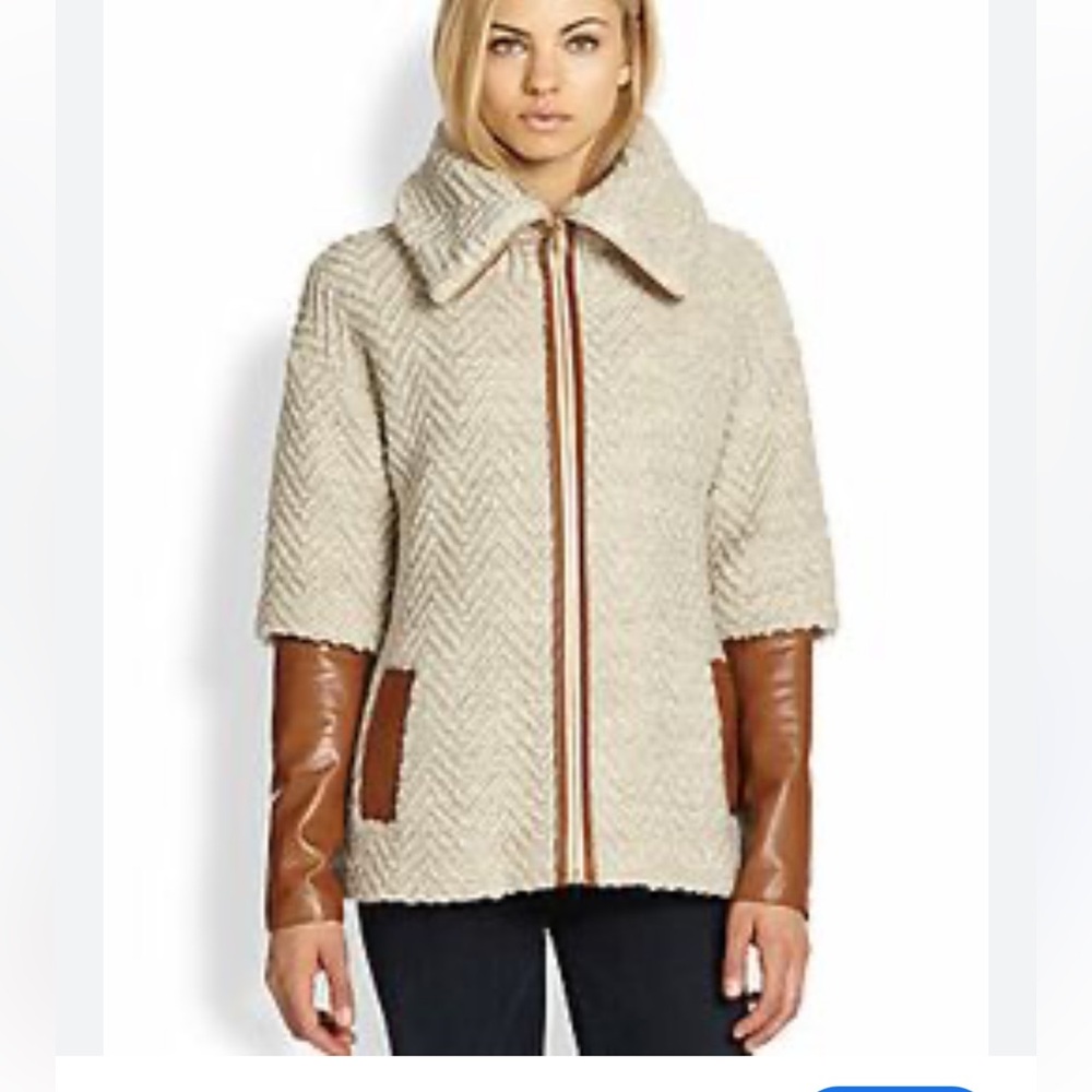 Shui Chen sweater jacket!  Wool and leather!
